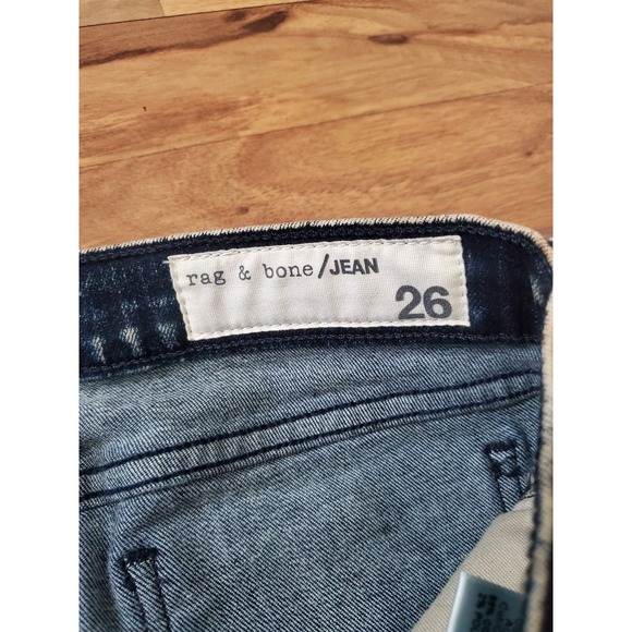 Rag & Bone Women's The Skinny Jean Washed Dark Blue Size 26 - Picture 6 of 12